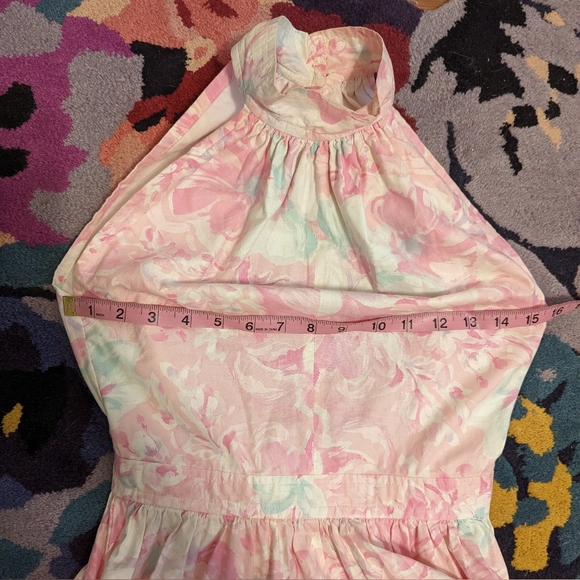 True Vintage Pink & White Floral Fit & Flare 1950s Cotton Sun Dress size 0-2 - Picture 14 of 15